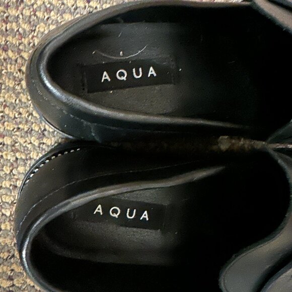 Aqua Black Loafers with Rhinestones - Size 9 - Picture 4 of 4
